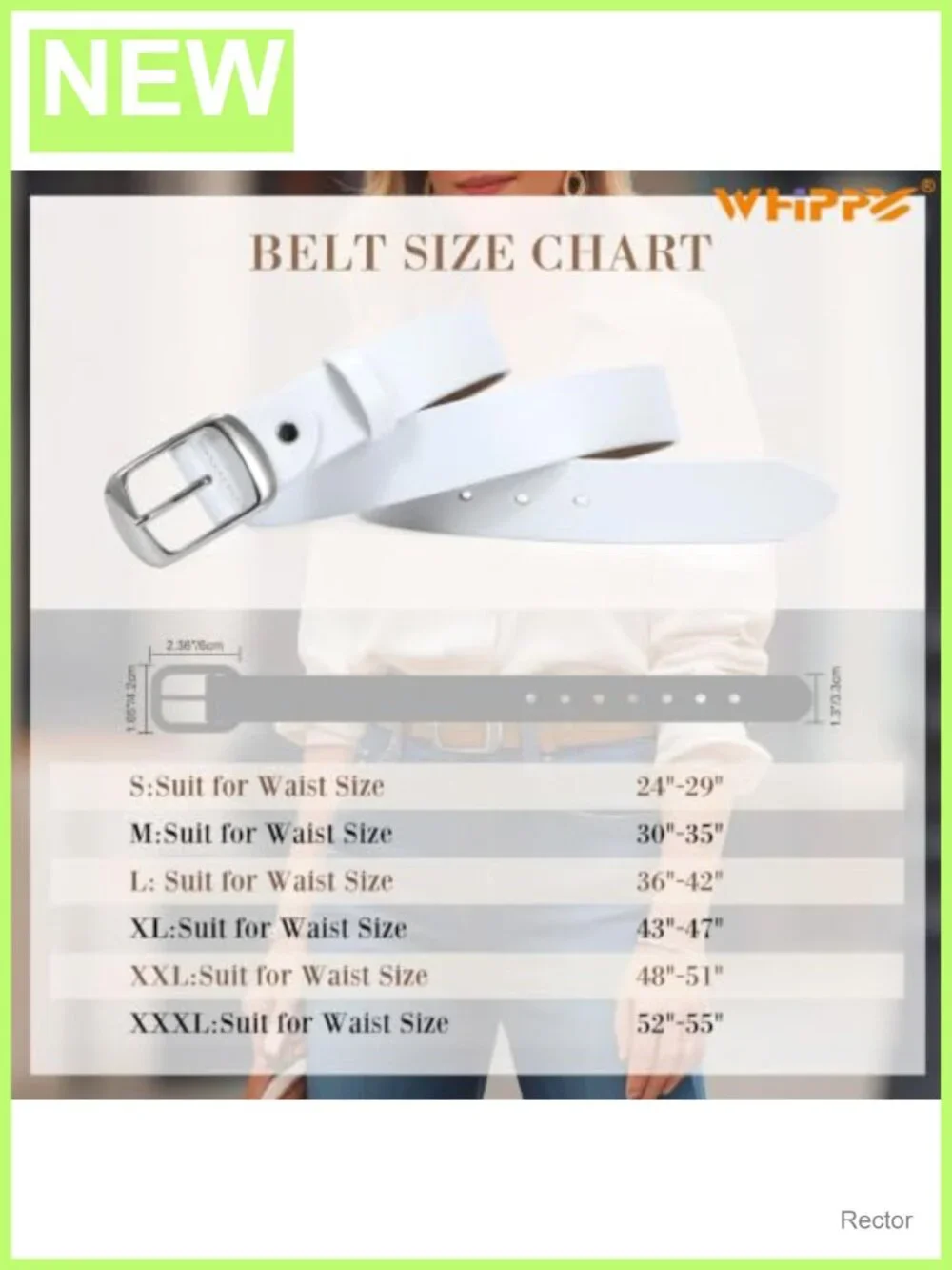 Women's Leather Belt with Solid Pin Buckle - Adjustable Waist Belt for Jeans &